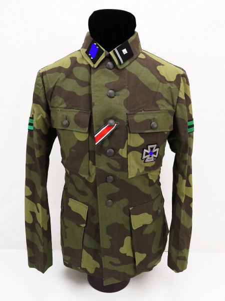 Waffen SS Tele Mimetico camouflage jacket four-pocket skirt Normandy Scharführer