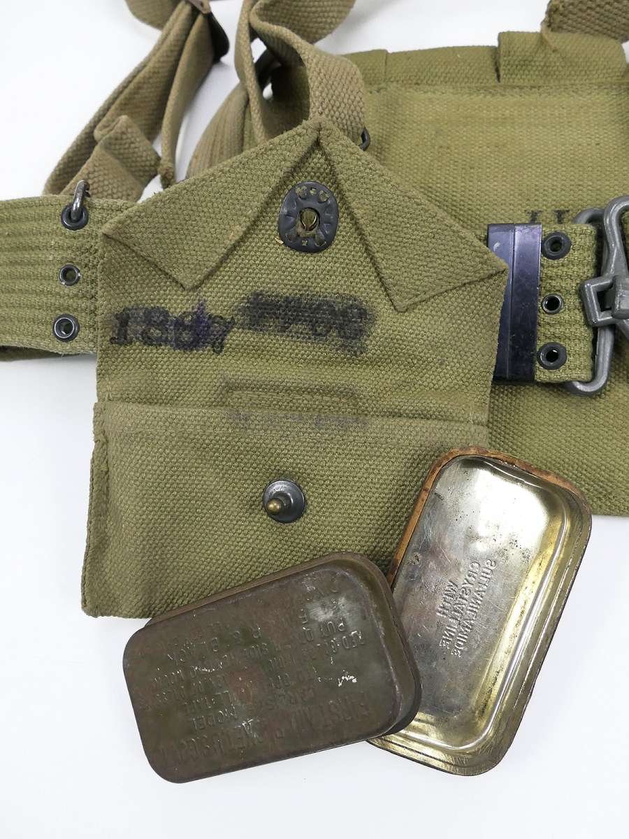 Original US WW2 Set Koppel pistol belt Suspenders Thompson