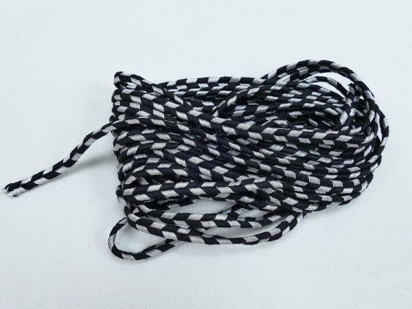 Original braid braid silver / black width 4mm length 110cm