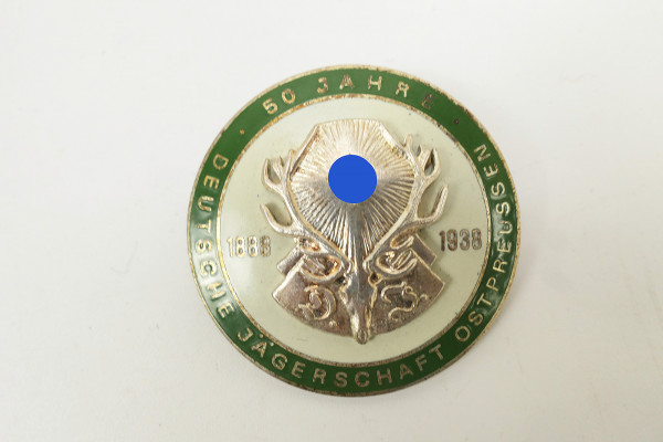 Anniversary badge 50 years German Hunters Association East Prussia