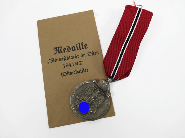 Winter Battle in the East 1941/42 Medal East Medal on ribbon with award bag