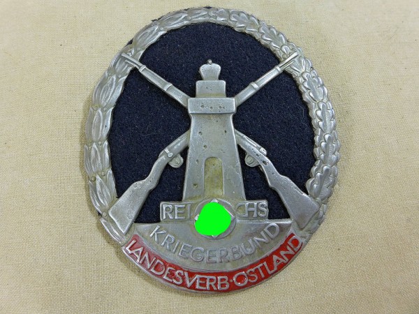 badge plaque shield Reichskriegerbund regional association Ostland