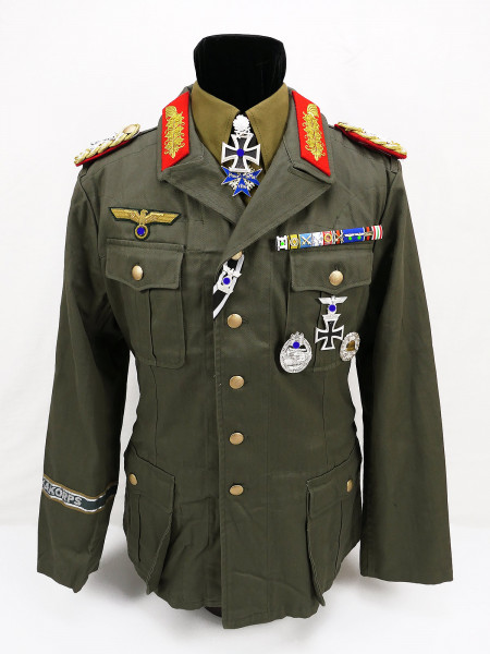 Field Marshal Erwin Rommel DAK Uniform Ensemble Afrikakorps with medals and decorations