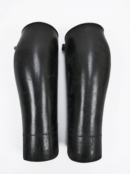 Pair of black leather gaiters for party organizations HJ NSKK SA SS etc.