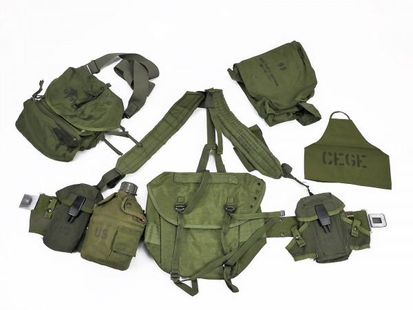 US Army Vietnam assault pack belt set nylon butt pack magazine pouch canteen TYPE ALICE