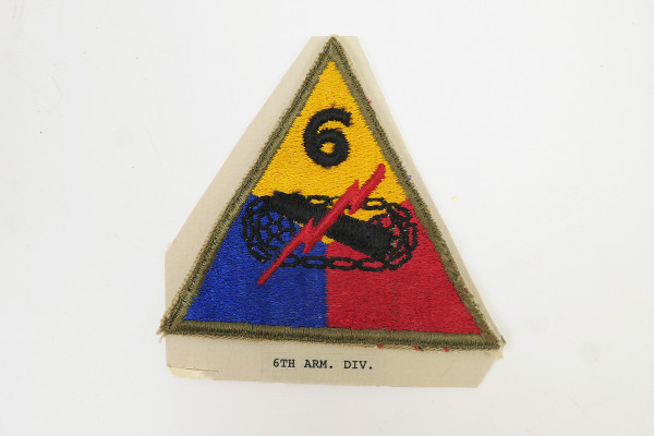 US ARMY WW2 Patch Sleeve Badge 6th Armored Division Panzer Division 1941-1947