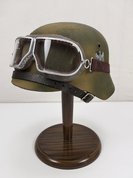 Wehrmacht camouflage steel helmet M35 M40 camouflage helmet size 57/58 SD with goggles