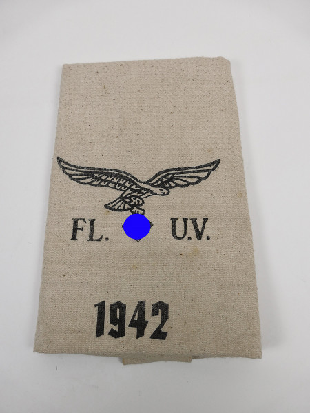 Wehrmacht towel dish towel Luftwaffe Fl. UV. 1942 Accommodation canteen