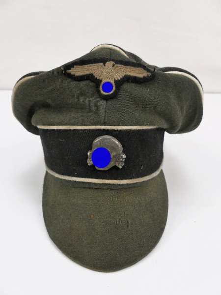 Waffen SS VT officer's peaked cap Crusher Cap Doppia Faccia size 58 with effects mix unique