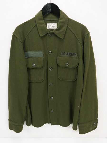 US Army Vintage Shirt Cold Weather Field Wool Field Shirt long sleeve olive 1978 - Medium TOP !