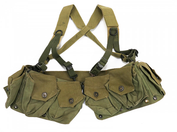 Type WW2 US Army SET B.A.R. Ammo Belt Browning Automatic Rifle + Suspenders Munitions Koppel