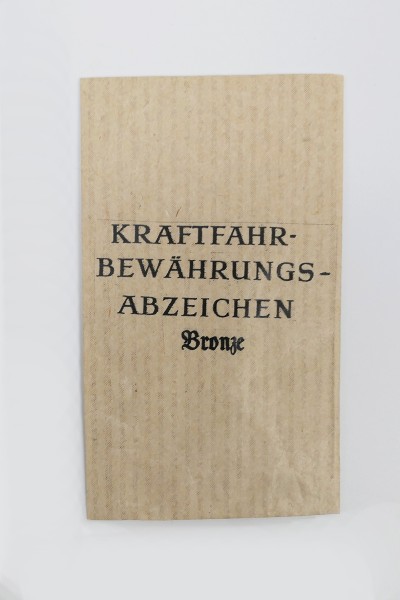 Award bag for medals - Kraftfahrbewährungsabzeichen Bronze
