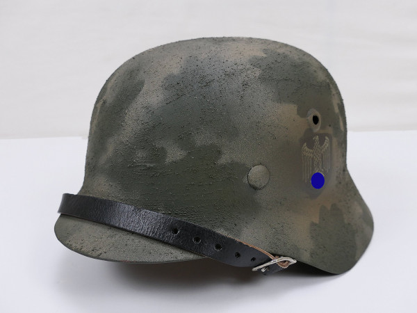 Wehrmacht oak leaf camouflage steel helmet M35 M40 Tarnhelm SD Gr.59/60 Rauhtarn Western Front