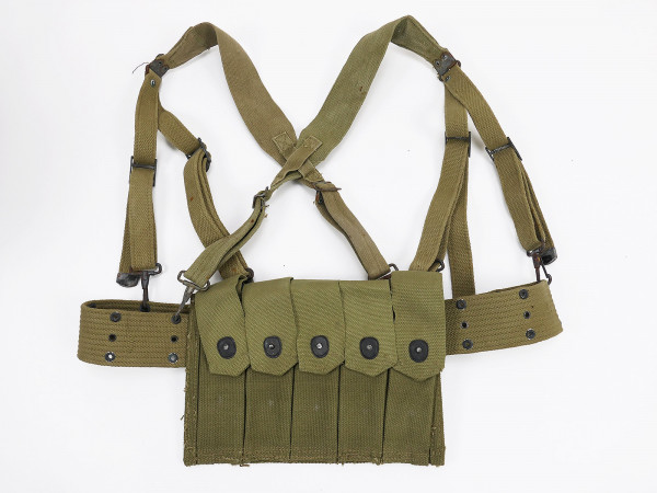 Original US WW2 Koppel SET M-1936 pistol belt 1942 / M36 Suspenders 1942 Thompson magazine pouch