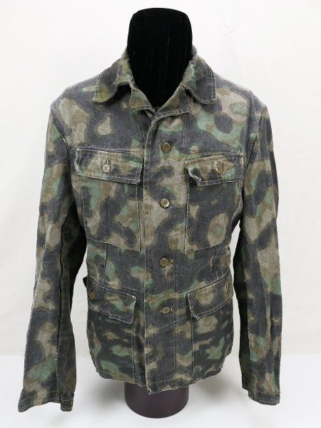 Museum unique piece - Waffen SS camouflage field blouse camouflage jacket smoke camouflage 2nd model front tailored
