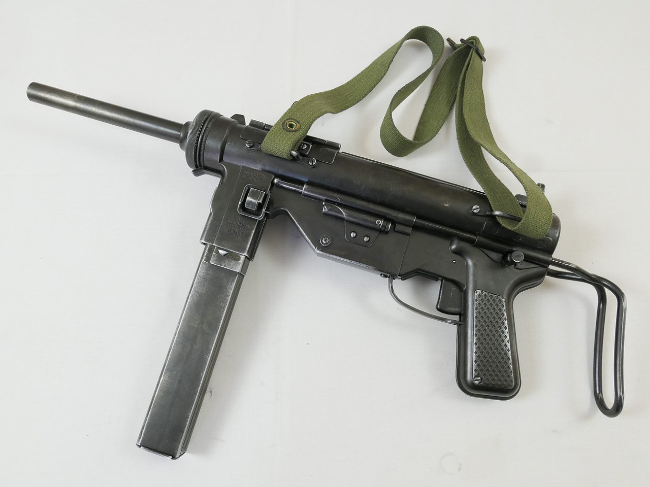 US ARMY WW2 M3 Grease Gun Submachine Gun Cal.45 Deco Model Film Gun ...