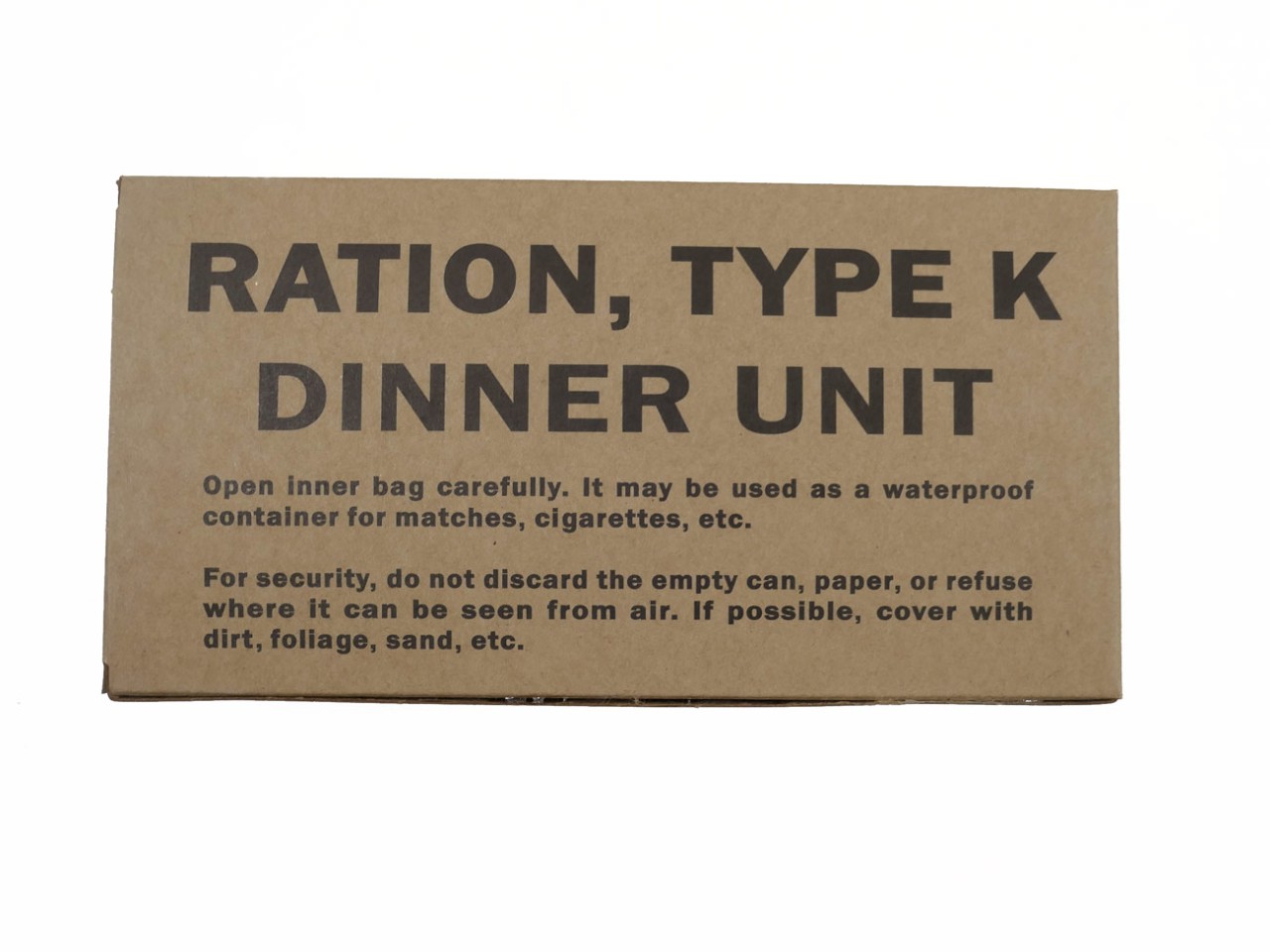 US ARMY WW2 Rations Type K Dinner Unit / Rations Box Carton Catering ...