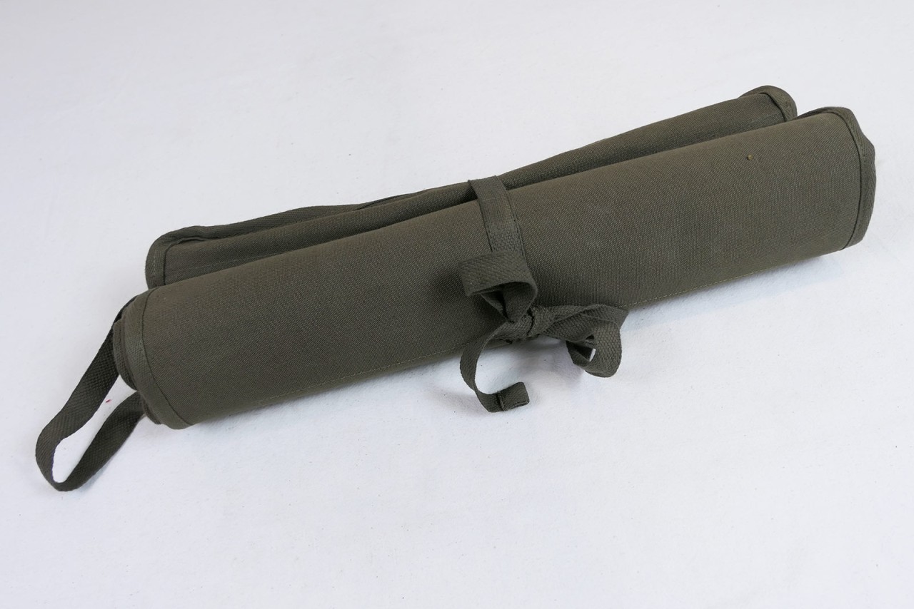 US ARMY WW2 JEEP CANVAS ROLL MAP CASE / ROLL MAP POCKET ROLLER WILLYS ...
