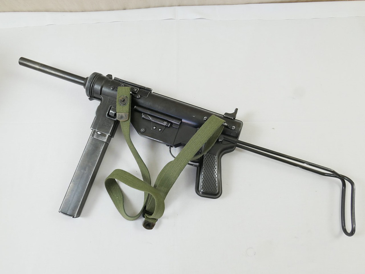 US ARMY WW2 M3 Grease Gun Submachine Gun Cal.45 Deco Model Film Gun ...