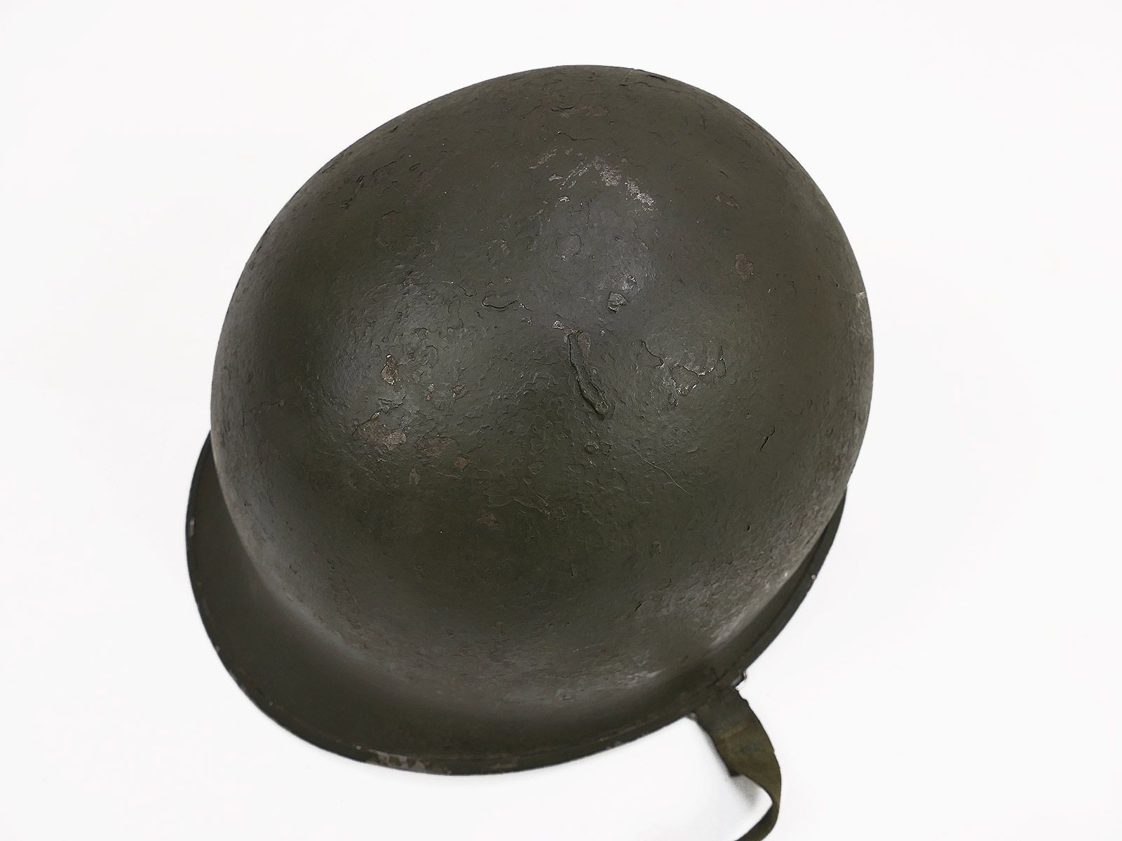 US Army WW2 M1 Front Seam Helmet (Stahlhelm) with liner / chin strap ...